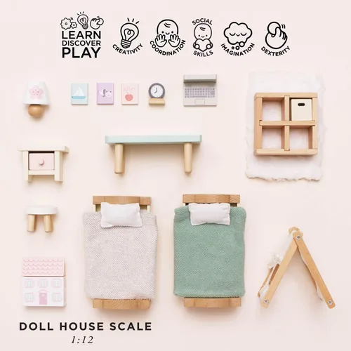 Miniatura 3 de Le Toy Van Dollhouse - Muebles para muñecas y Accesorios, Baño Sugar Plum