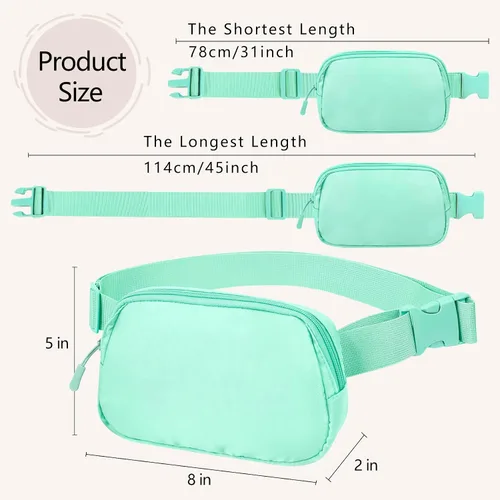 Miniatura 46 de Riñonera cruzada para mujeres y hombres, bolsa para cinturón para senderismo con correa ajustable, riñonera para correr, entrenamiento, deportes