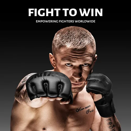 Miniatura 5 de Guantes MMA para hombres y mujeres, guantes de boxeo para saco de boxeo, sparring, entrenamiento, muay thai, artes marciales, guantes de kickboxing