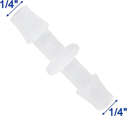 Miniatura 2 de Accesorio de púa para manguera de plástico, conectores de tubería de 1/4" x 1/4", empalmador con púas reparador adaptador de unión, 6 piezas