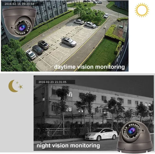 Miniatura 7 de Cámara CCTV HD 1080P 4 en 1 (TVI/AHD/CVI/960H/CVBS) Cámara domo de seguridad, lente varifocal de 0.110-0.472 in, videovigilancia analógica, visión