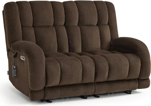 Miniatura 11 de MCombo 64.6" Oversized Reclining Loveseat with Heat and Massage, Zero Gravity Recliner Loveseat Sofa with Adjustable Headrest and Dual USB Charging