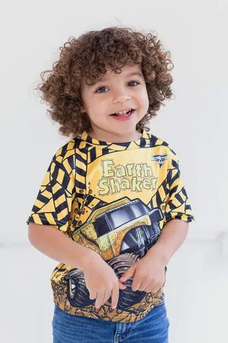 Miniatura 3 de Monster Jam Camiseta familiar a juego para niños pequeños a adultos Grave Digger El Toro Loco Megalodon
