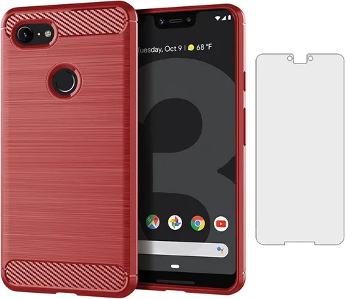 Miniatura 10 de Funda de teléfono para Google Pixel 3 con protector de pantalla de vidrio templado, accesorios para celda, delgada, cuerpo completo, goma de Azul
