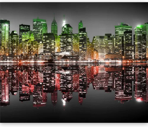 Miniatura 23 de artgeist Mural de pared Nueva York, 77 x 61 pulgadas, adhesivo autoadhesivo para pared, diseño de foto extraíble, decoración del hogar, paisaje