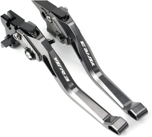 Miniatura 8 de TEMKIN W 3D Rhombus CNC - Palanca de freno de embrague corto ajustable para motocicleta Yamaha YZFR3 YZF-R3 MT03 MT 03 2014 2015 2016 2017 2018-2022