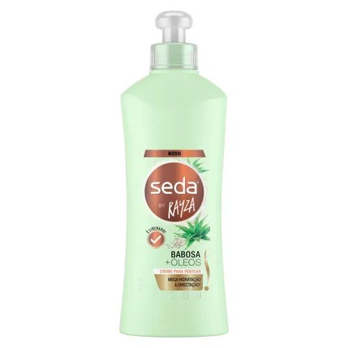 Linha Babosa + Oleos Seda - Creme para Pentear por Rayza 10.1 fl oz - (Seda Aloe Vera + Aceites Collection - Crema de peinado Rayzas 10.14 fl oz)