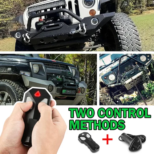 Miniatura 4 de Cabrestante de 13,000 libras Cabrestante eléctrico de 12V con cuerda sintética Cabrestante Rough Country con pasacabos Hawse, mango con cable