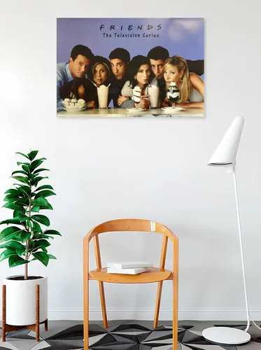 Miniatura 2 de BUY ART FOR LESS Póster de arte clásico con licencia oficial de Friends TV Show Milkshake, 36 x 24 pulgadas, impresión decorativa, papel de póster