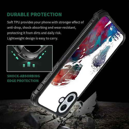 Miniatura 60 de Compatible con funda para iPhone 6 Plus/6s Plus,Bite Your Teeth Diseño de patrón asombroso, funda trasera dura de PC anti-arañazos y a prueba