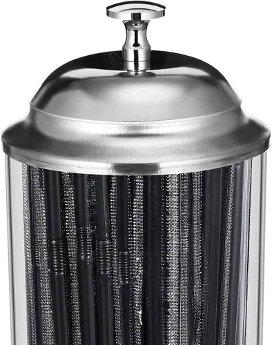 Miniatura 5 de Patelai Dispensador de pajitas de plástico transparente de 10.6 pulgadas y contenedor organizador de 100 piezas de pajitas para beber con tapa