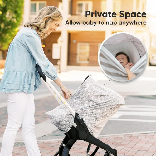 Miniatura 4 de KeaBabies Funda de lactancia, funda de lactancia materna para mujer, toldo para asiento de automóvil para niña, niño, toldo multiusos para asiento