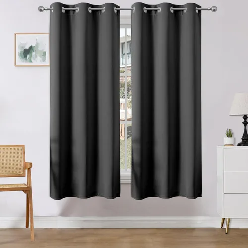 Miniatura 15 de Joydeco Cortinas opacas para dormitorio de 72 pulgadas de largo, 2 paneles de cortinas con aislamiento térmico para oscurecer la habitación