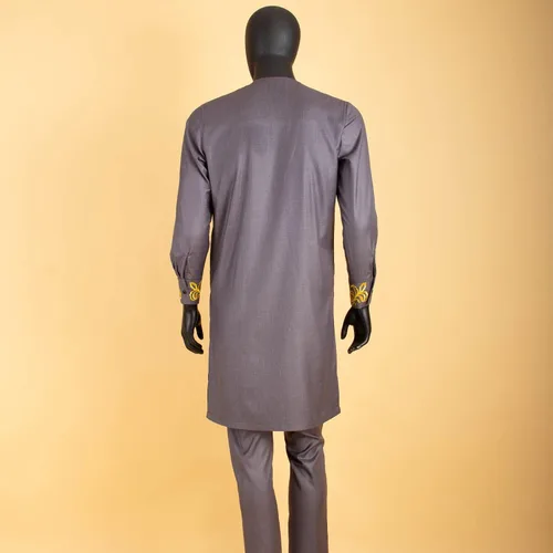Miniatura 5 de Conjunto de 2 piezas de ropa africana para hombre, camisas bordadas y pantalones Ankara para bodas y noches