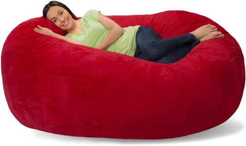 Miniatura 14 de Comfy Sacks - Puf de espuma viscoelástica de 6 pies, tumbona de color zorro polar