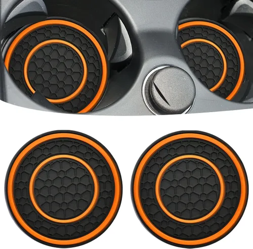Miniatura 22 de Posavasos para automóvil, universales, impermeables, antideslizantes, portavasos a prueba de filtraciones, accesorios para el interior del Negro