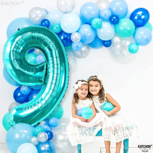 Miniatura 21 de KatchOn, Globo azul del número 1 para el primer cumpleaños, grande, 40 pulgadas, globo azul número 1 para primer cumpleaños, globo azul marino