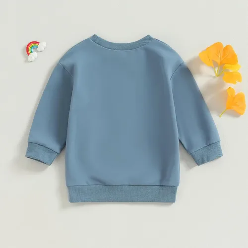 Miniatura 3 de Big Brother Little Sister Conjuntos a juego para bebé, sudadera de manga larga de color sólido para otoño e invierno