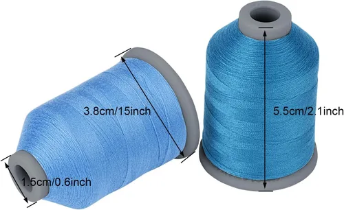 Miniatura 4 de Simthread Hilo de coser para todos los propósitos, 12 carretes tamaño 40D/2 hilo de poliéster para costura, acolchado y máquina de coser, prácticos