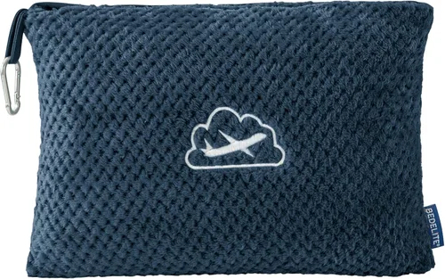 Miniatura 14 de BEDELITE Manta de viaje con bolsa, manta de forro polar jacquard ultrasuave con funda para equipaje y clip para mochila, manta de avión, esencial