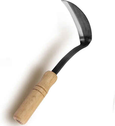 Miniatura 7 de Kana Hoe 217 Herramienta de jardín japonesa - Azada de mano/hoz es perfecta para deshierbar y cultivar. El borde de la hoja es muy afilado., Beige-a