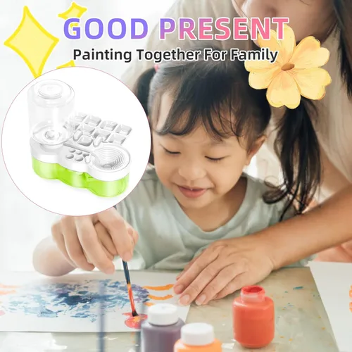 Miniatura 7 de Paint Brush Cleaner with Paint Tray, Upgraded 6-in-1 Painting Supplies with Drain and Brush Holder, Water Circulation Painting Supplies for Acrylic