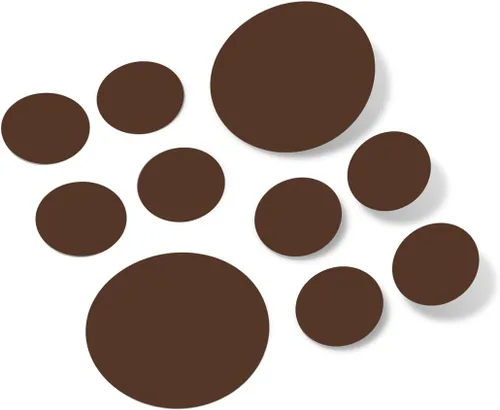 Miniatura 6 de Juego de 30 calcomanías de vinilo para pared, varios lunares, adhesivo extraíble, seguro en paredes lisas o texturizadas, círculos redondos, baño