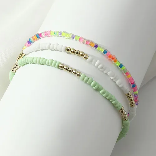 Miniatura 4 de Tobillera de concha para mujer, tobillera ajustable con cuentas trenzadas, joyería de pie, regalos para niñas