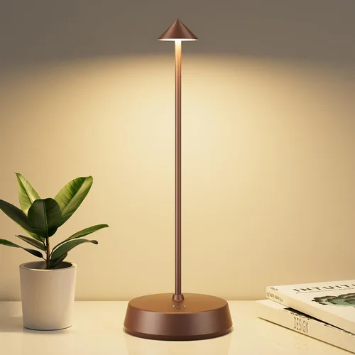 Miniatura 14 de Lámpara de mesa inalámbrica recargable, funciona con pilas, lámpara de escritorio de 6000 mAh, lámpara táctil regulable al aire libre, impermeable