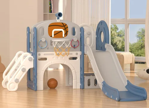 XJD Conjunto de Tobogán 8 en 1 para Niños Pequeños, Tobogán para Niños de 1+ Años, Conjunto de Juego de Tobogán Escalador para Niños Pequeños con