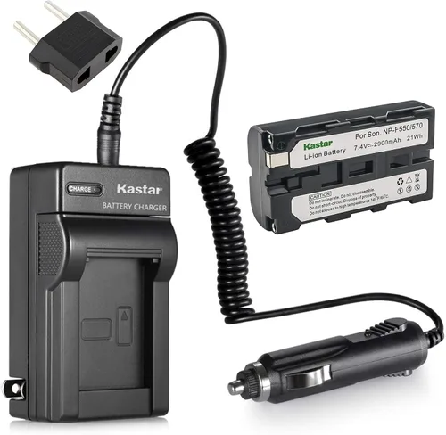 Kastar Batería NP-F570 (paquete de 1) y kit de cargador para cámaras Sony Serie L InfoLithium NP-F570, NP-F550, NP-F530, NP-F330 y Sony DCRVX2100,