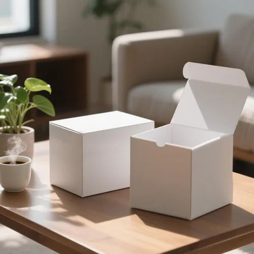 Miniatura 8 de SHIPKEY Paquete de 10 cajas de regalo de cartón blanco con tapas, cajas cuadradas de 4 x 4 x 4 pulgadas, cajas de regalo pequeñas adecuadas