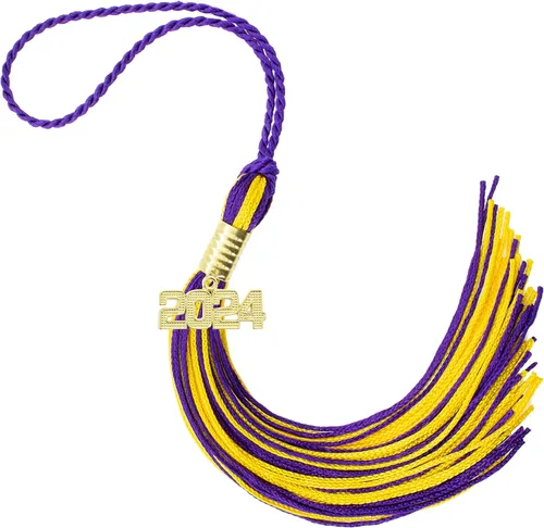 Miniatura 188 de Borla de graduación Aqua 2022, todos los colores escolares disponibles, fabricada en Estados Unidos