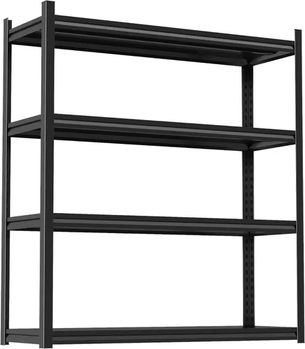 Estantería de garaje, estantes de almacenamiento resistentes, fácil montaje, 4 niveles ajustables, de metal, acero, estante de almacenamiento para