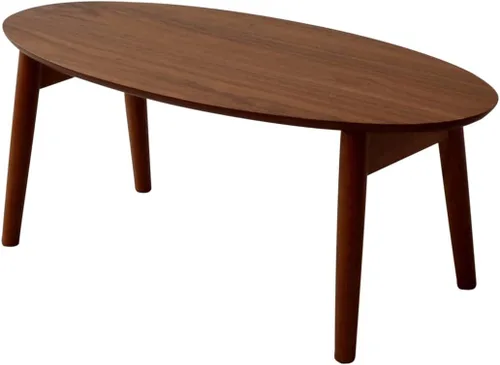 EMOOR Mesa de centro plegable de madera, Samll (17" Dx35 W) Nogal