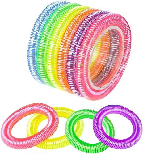 ArtCreativity Pulseras de primavera de neón – Paquete de 12 pulseras elásticas de plástico en varios colores neón – Divertido recuerdo de fiesta,