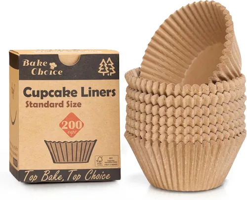Miniatura 11 de Bake Choice 200 forros estándar para cupcakes arcoíris para hornear, envoltorios de cupcakes de grado alimenticio, forros de muffins de pergamino a