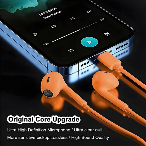 Miniatura 5 de Paquete de 2 auriculares USB C para iPhone 17 16 15 Pro Max, auriculares tipo C con micrófono y control de volumen, auriculares USB C con cable