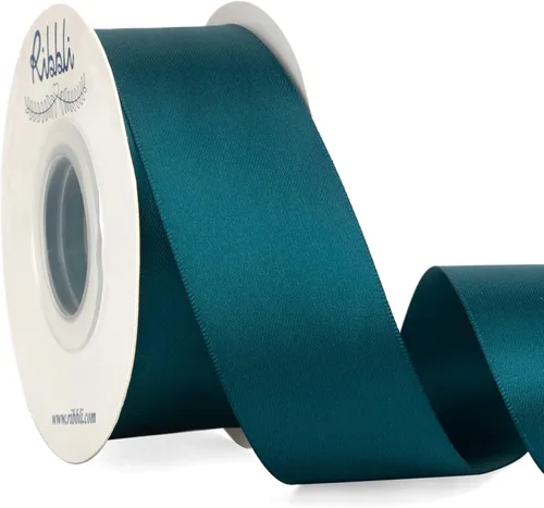 Miniatura 42 de Ribbli - Cinta de satén de doble cara dorada, 1 pulgada x 25 yardas, uso para ramo de lazos, envoltura de regalos, decoración de boda Dorado