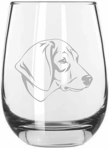 Miniatura 535 de Sakhalin Husky Dog - Copa de vino grabada personalizada de 15.25 onzas sin tallo