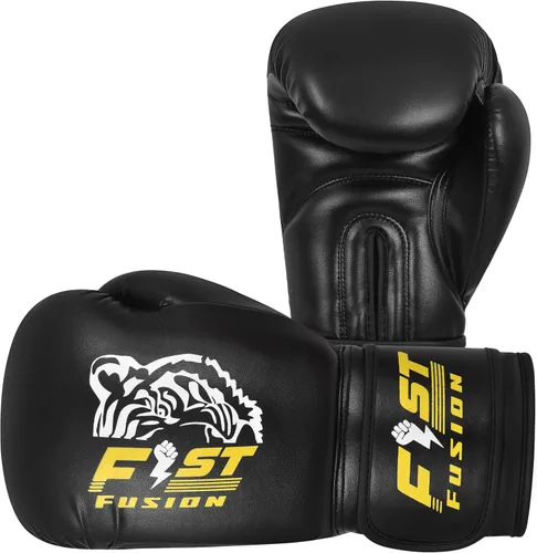 Guantes de boxeo para Muay Thai, MMA, Kickboxing, boxeo, piel maya, guantes de cuero para hombres, mujeres y adultos, 8, 10, 12, 14, 16 onzas