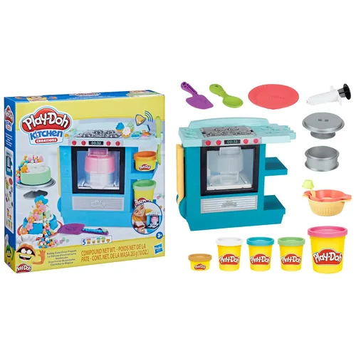 Miniatura 5 de Play-Doh Kitchen Creations Rising Cake Oven Bakery Playset para niños de 3 años en adelante con 5 colores compuestos de modelado, no tóxico