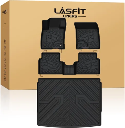 Miniatura 25 de LASFIT Alfombrillas delanteras para Ford F-150 2015-2026 F150 Lightning 2022-2025 SuperCrew & Super Cab Alfombra para todo tipo de clima, tapetes