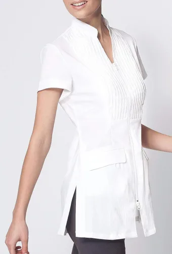 Miniatura 5 de Noel Asmar Uniforms Cap Sleeve Spa Tunic, cremallera frontal bidireccional