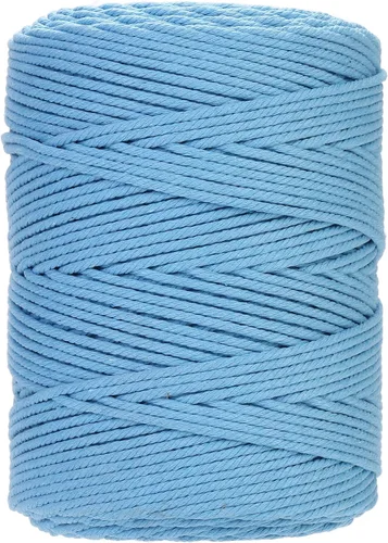 Miniatura 45 de Cuerda de macramé 4 mm x 328 yardas Natural Cuerda de algodón para macramé Cuerda de macramé colorida Cordón de algodón suave Suministros de macramé
