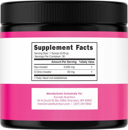 Miniatura 2 de Suplemento de Mio-inositol y D-chiro-inositol en polvo (2050mg por porción, proporción ideal 40:1 de mio-inositol, suministro de 30 días)