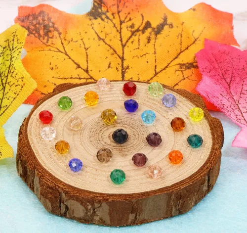 Miniatura 5 de Shapenty 24 colores pequeños Briolette facetados Rondelle Cuentas de cristal a granel para pulseras, collares, aretes, joyería, manualidades