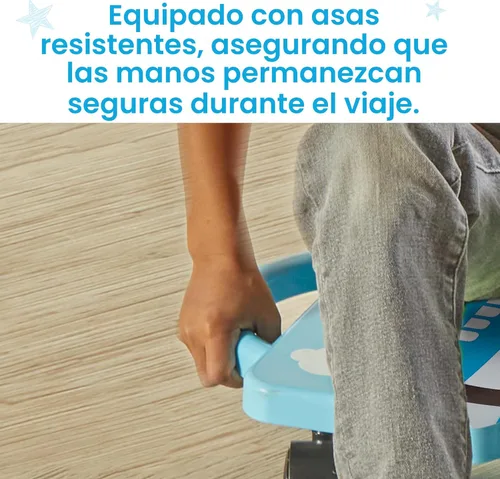 Miniatura 5 de hand2mind Tabla de patineta planeadora Blue Plane, Tabla de patinete de piso, Juguetes de motricidad gruesa, Equipo de ejercicio y educación física