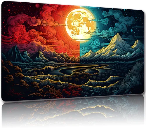 Tapete de juego para MTG con bolsas de almacenamiento gratis, tapete de juego de 24 x 14 pulgadas TCG y alfombrillas de juego de mesa para tarjetas