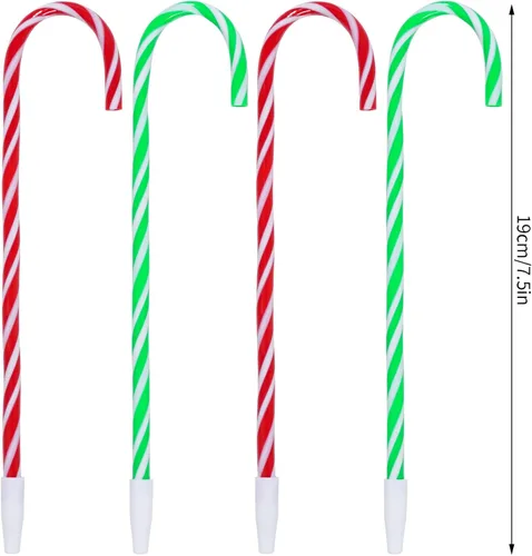 Miniatura 2 de Yolyoo 48 piezas de bolígrafos de bastón de caramelo navideño - Bolígrafo de bastón de caramelo con rayas para papelería de regalo de fiesta